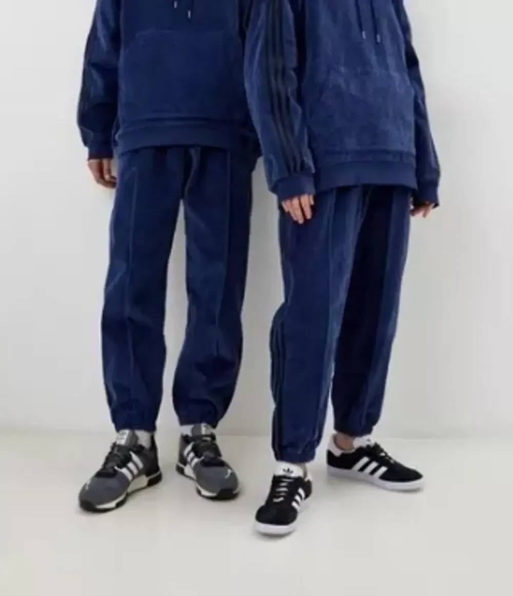 ADIDAS X Ivy Park Unisex Corduroy Sweat Pants XL Dark Blue Heavyweight NWT
